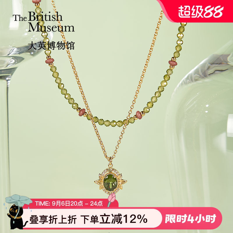 大英博物馆复古项链女款皇冠吊坠首饰教师节礼物送女生生日礼物