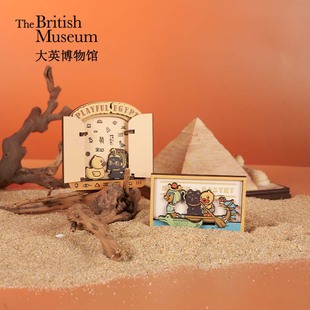 大英博物馆Bastet B.Duck小黄鸭木质开门冰箱贴送女生生日礼物