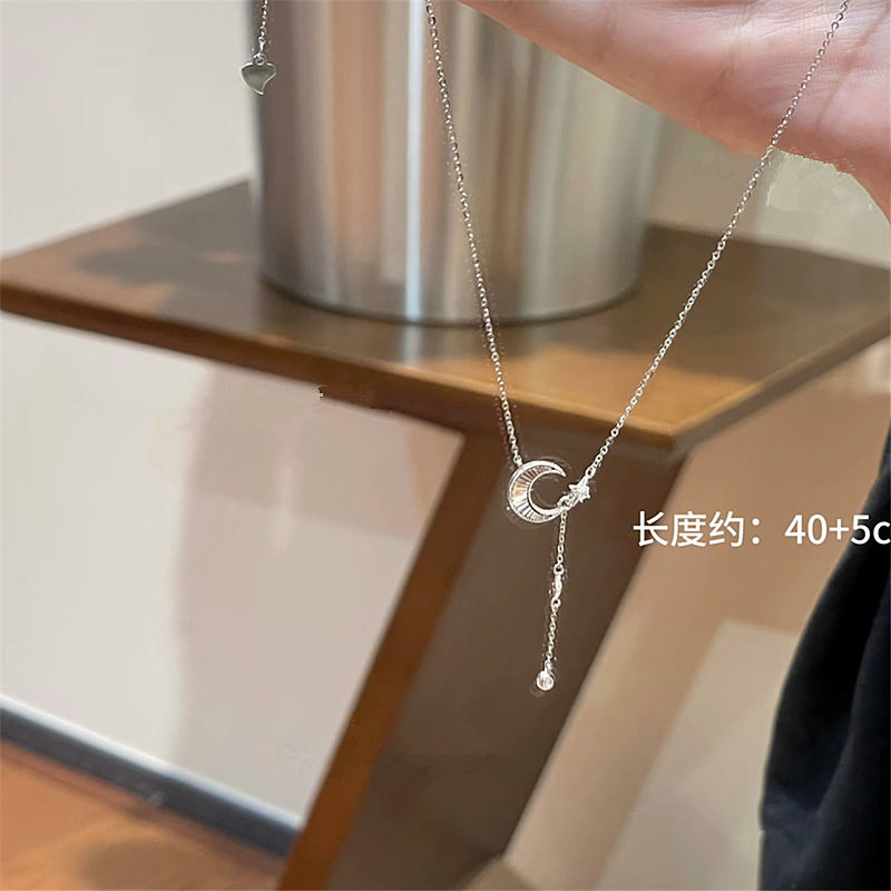 奥特莱斯专柜撤柜限时折扣清仓抢购长款可抽拉星月日常甜美项链女