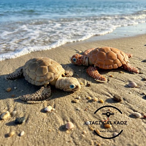 DIY定制-Sea Turtle海龟 全身关节可动 高细节逼真仿生科教模型