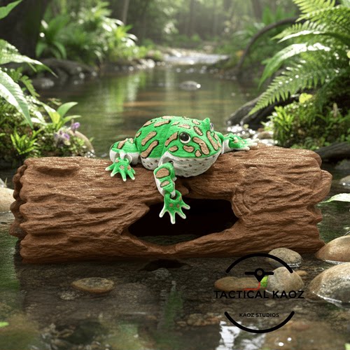 DIY定制-Pacman Frog 角蛙 全身关节可动 高细节逼真仿生科教模型