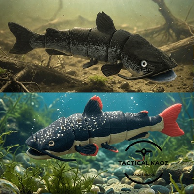 DIY定制-Catfish 鲶鱼 钥匙扣全身关节可动 高细节逼真仿生