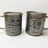 户外纯钛马克杯 潮牌轻便 EtchStudio 户外品牌大全Logo全家桶