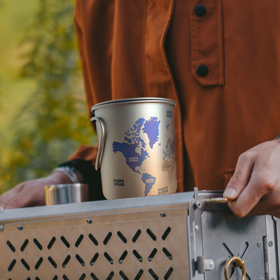 EtchStudio-World Map世界地图中国亚洲欧洲等高线户外露营马克杯