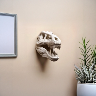 DIY定制 霸王龙头骨壁饰大型巨物冰箱贴高分辨率扫描恐龙骨骼模型