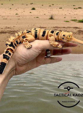 DIY定制-Gharial Croc恒河食鱼鳄模型全关节可动仿生科教逼真细节