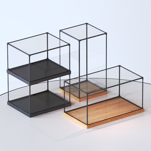 亚克力展示盒合金框一体式模型动漫高达防尘罩手办积木收纳盒定制