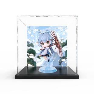 高清收纳盒子擎苍洛天依梨花雪Q版 手办联名模型公仔亚克力展示盒