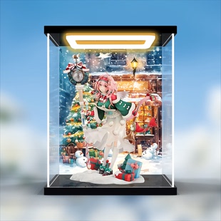 适用明日方舟澄闪喜夜侍者 手办模型亚克力高透明展示盒