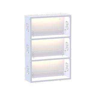 泡泡玛特展示盒公仔透明防尘柜亚克力手办收纳挂墙盲盒带灯展示架