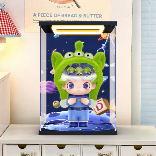 古薇媞适用泡泡玛特MEGA JUST DIMOO 皮克斯三眼仔玩具回灯展示盒