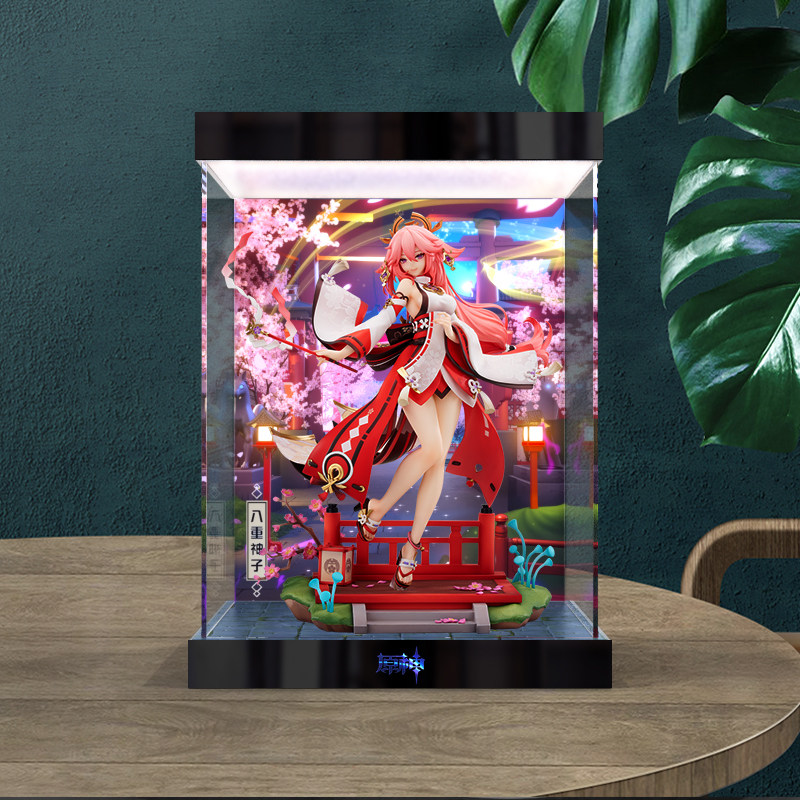 亚克力灯箱款模型收纳展示盒适用 原神 APEX-TOYS 八重神子手办图片