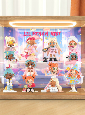 亚克力展示盒适用Lil Peach Riot小小叛桃彻夜狂欢手办盲盒收纳盒