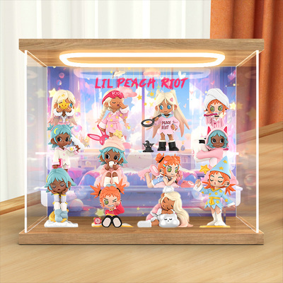 亚克力展示盒适用Lil Peach Riot小小叛桃彻夜狂欢手办盲盒收纳盒