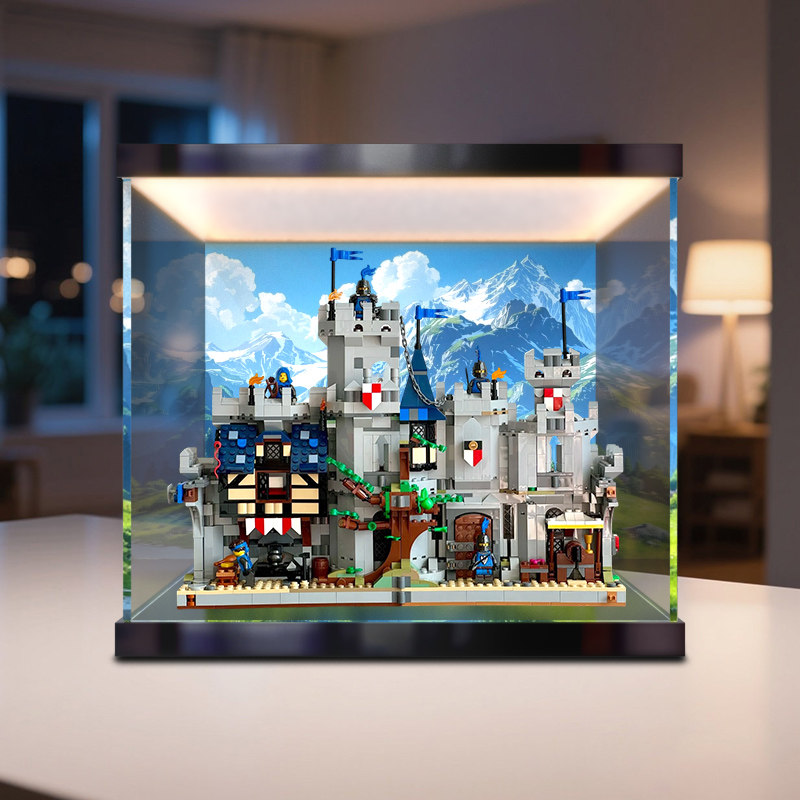 亚克力收纳防尘罩适用乐高31168中世纪骑士城堡积木手办模型展示