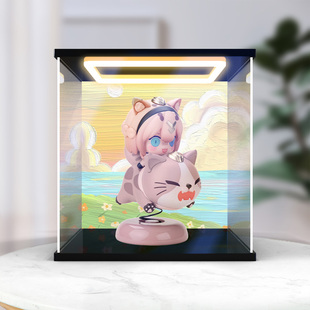 亚克力灯光展示盒适用崩坏3帕朵菲莉丝空梦掠集之兽摇摇乐手办