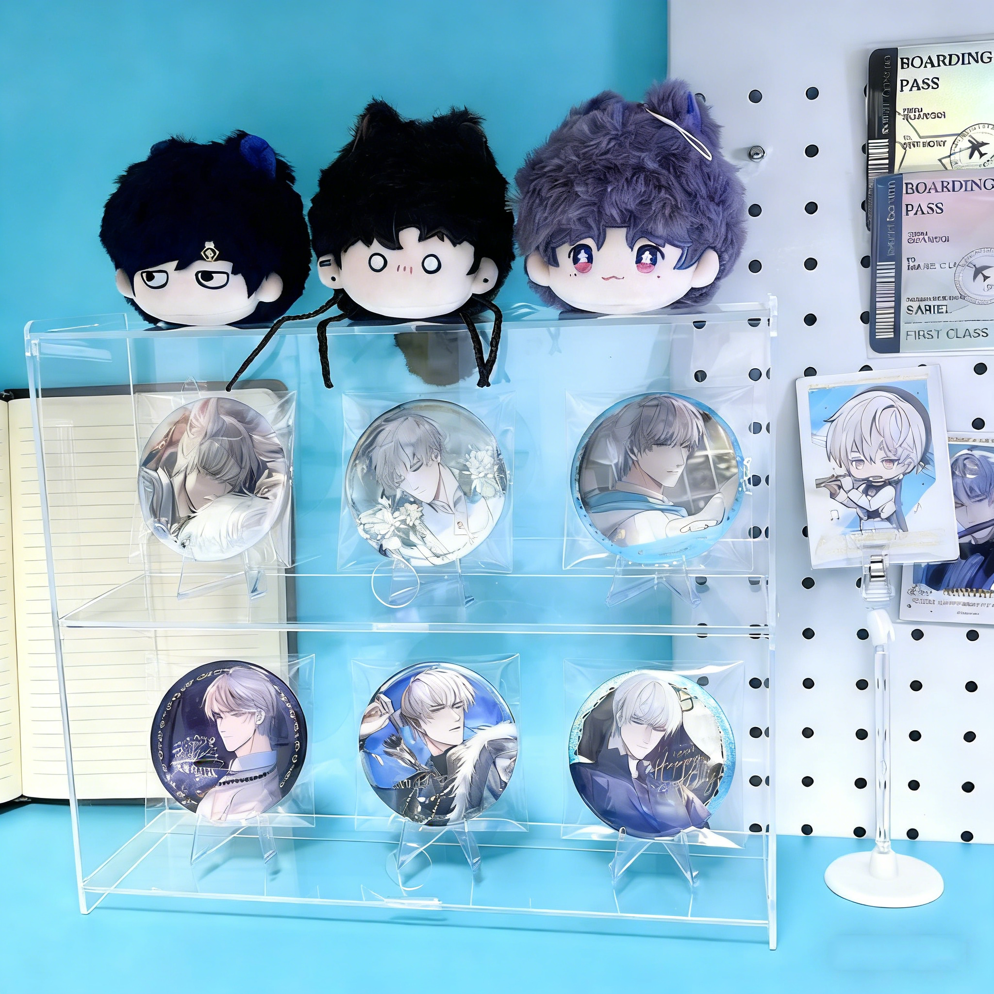 吧唧收纳盒桌面透明亚克力周边谷子展示置物架徽章展示盒柜可壁挂,模玩/动漫/周边/娃圈三坑/桌游,动漫徽章/立牌,淘宝优惠券,粉丝福利购,淘宝优惠卷