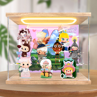 适用POPMART泡泡玛特寻找MOKOKO系列手办盲盒回形灯亚克力展示盒