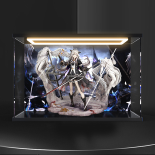灯光款亚克力展示盒适用明日方舟 拉普兰德 典雅噩兆手办潮玩模型