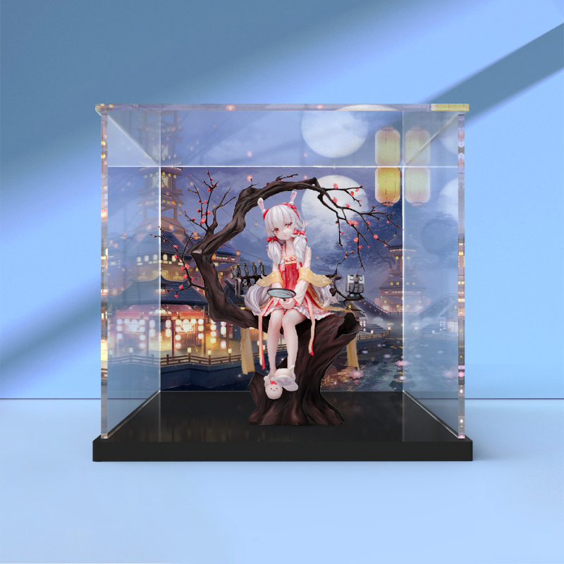 白兔迎春手办收纳防尘罩展示盒