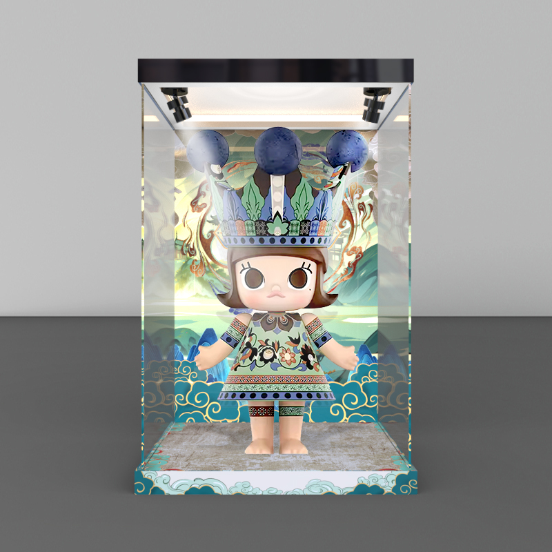 亚克力防尘展示盒适用泡泡玛特 MOLLY 400%常沙娜敦煌公主手办