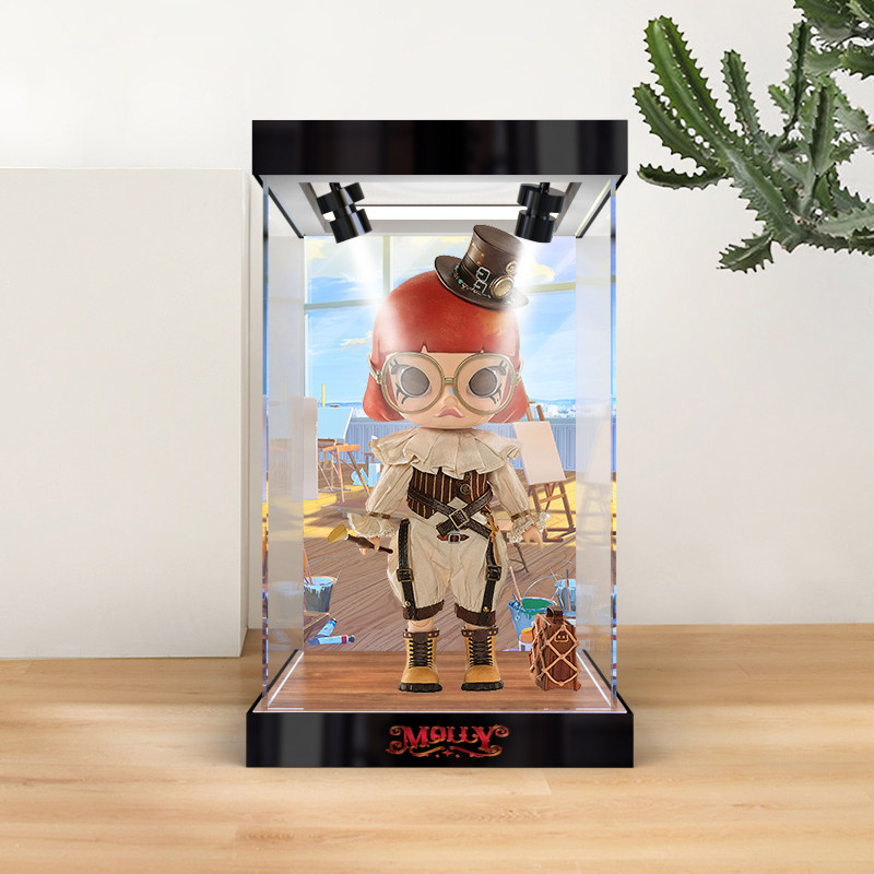亚克力展示盒适用POPMART泡泡玛特Molly 维多利亚小画家 手办收纳图片