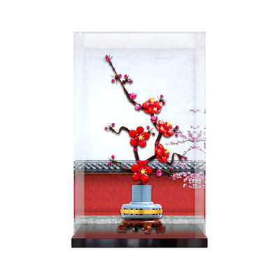 适用乐高傲骨梅花亚克力展示盒10369 透明手办收纳盒模型罩防尘盒