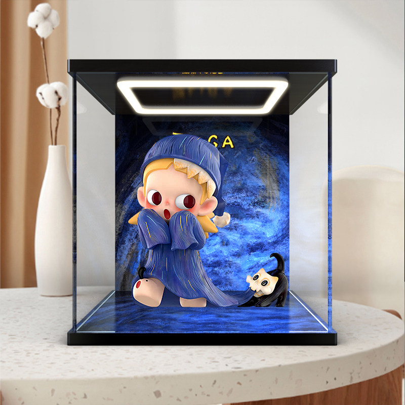 亚克力回形灯展示盒适用 泡泡玛特 Zsiga 惊慌的表演者 潮玩模型