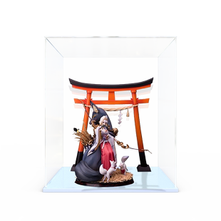 亚克力高清收纳盒适用网易阴阳师 稻荷神 御馔津 手办 模型展示盒