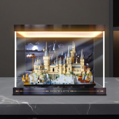 古薇媞适用哈利波特系列乐高76419霍格沃茨城堡和庭院灯箱收纳盒