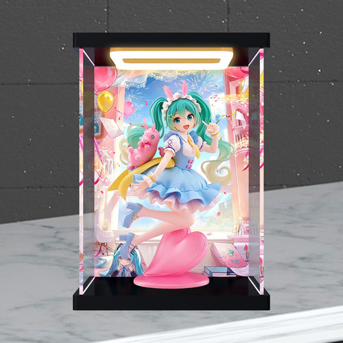 古薇媞适用初音未来×Rody 童话Ver.手办景品防尘盒亚克力展示盒