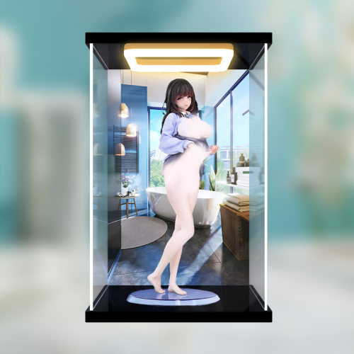 古薇媞适用Hapitopi浴室妹妹 追视眼 & 温感漆手办回灯透明展示盒