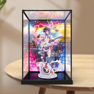 适用镜色协响 初见Ver.手办合金框架防尘罩亚克力展示盒 乐正绫