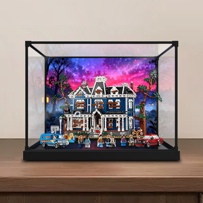 古薇媞适用11370怪奇物语克里尔之家积木摆件亚克力防尘展示盒