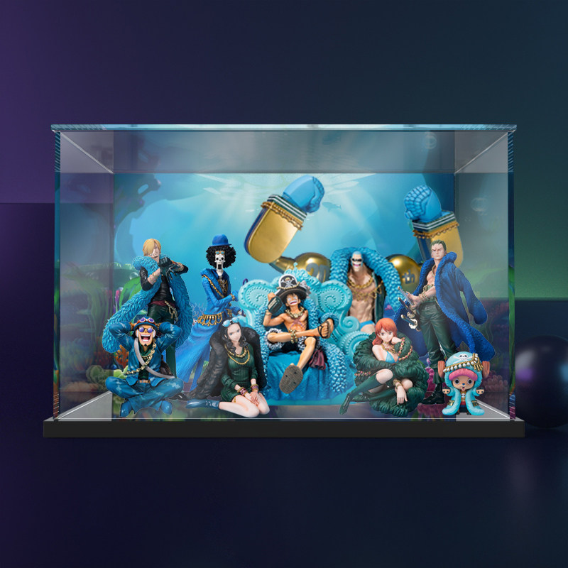 亚克力收纳盒适用f zero海贼王20周年蓝衣华服系列手办场景展示盒