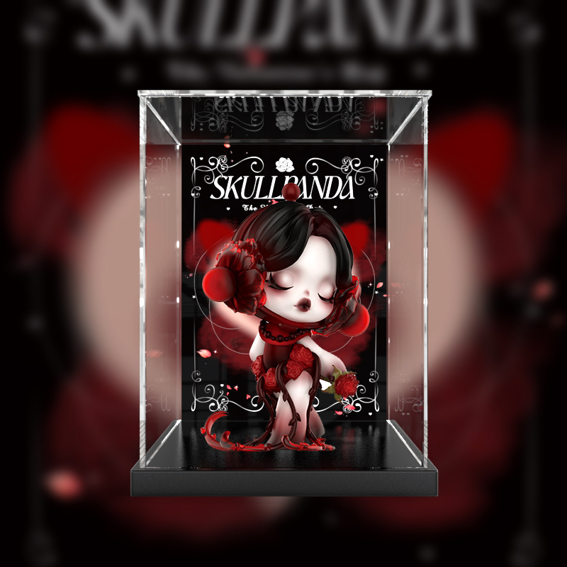 亚克力展示盒适用泡泡玛特 Skullpanda情人节限定吊卡防尘收纳盒-封面