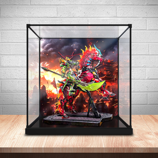 古薇媞适用摩动核武曲星君关羽赤焰火龙驹模型亚克力合金框展示盒