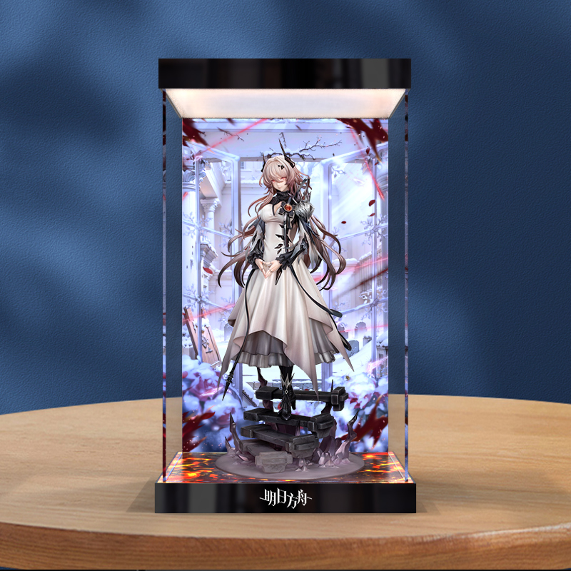 亚克力灯箱款高清展示盒适用Myethos明日方舟 特蕾西娅 魔王 手办