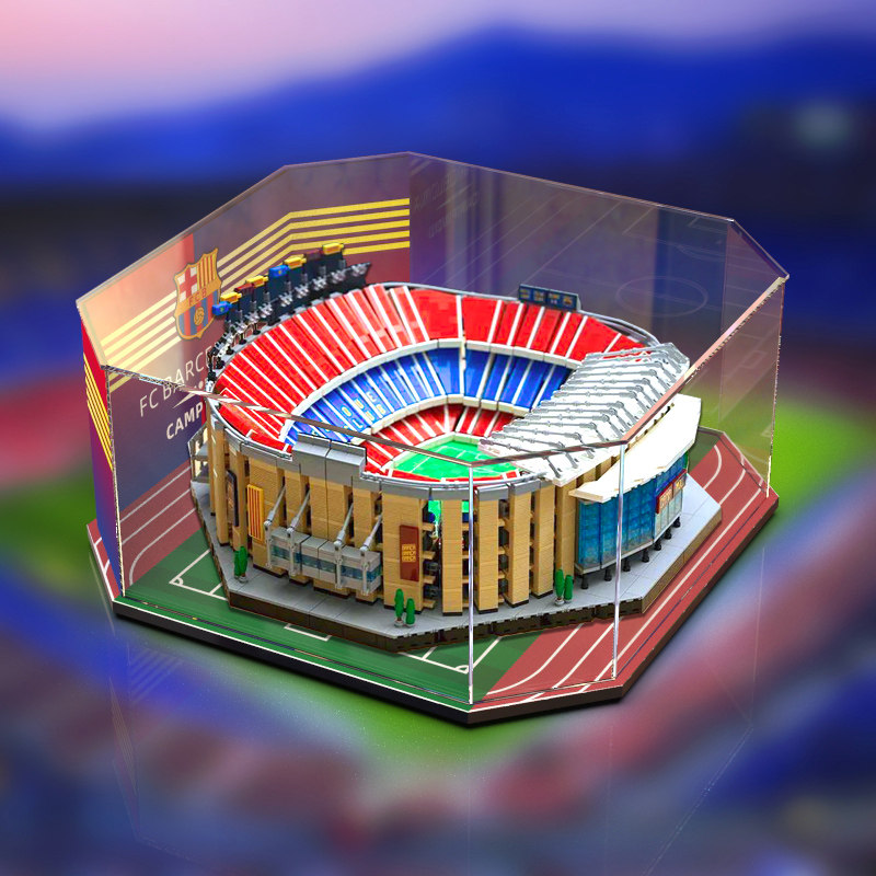 透明亚克力盒适用乐高10284诺坎普球场巴萨展示盒lego积木防尘罩