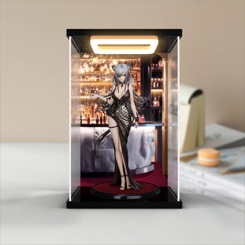 亚克力主题回灯展示盒适用Myethos 明日方舟 黑 盛礼 手办模型