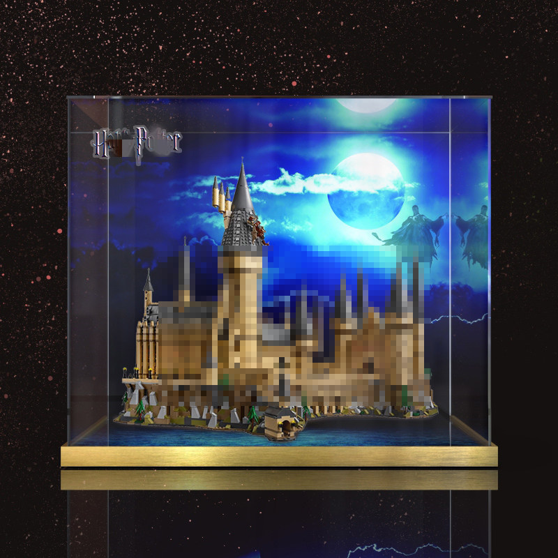 金属底座亚克力展示盒适用乐高71043哈利波特霍格沃茨城堡透明罩