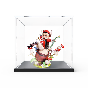 收纳盒适用元神主题手办展示盒可莉火花骑士款周边Genshin防尘罩