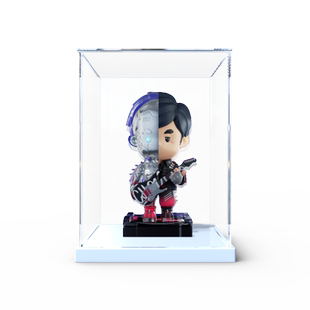 适用周杰伦上海演唱会 咪咕*周同学元宇宙Q版手办 亚克力展示盒