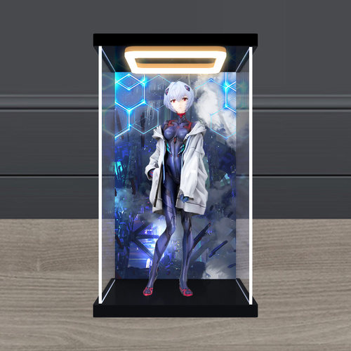 古薇媞适用EVA GLOBAL 新世纪福音战士 绫波零 手办回型灯展示盒