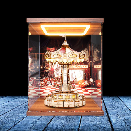 亚克力展示盒适用若客梦镜·空中飞椅回灯款 透明手办模型收纳盒