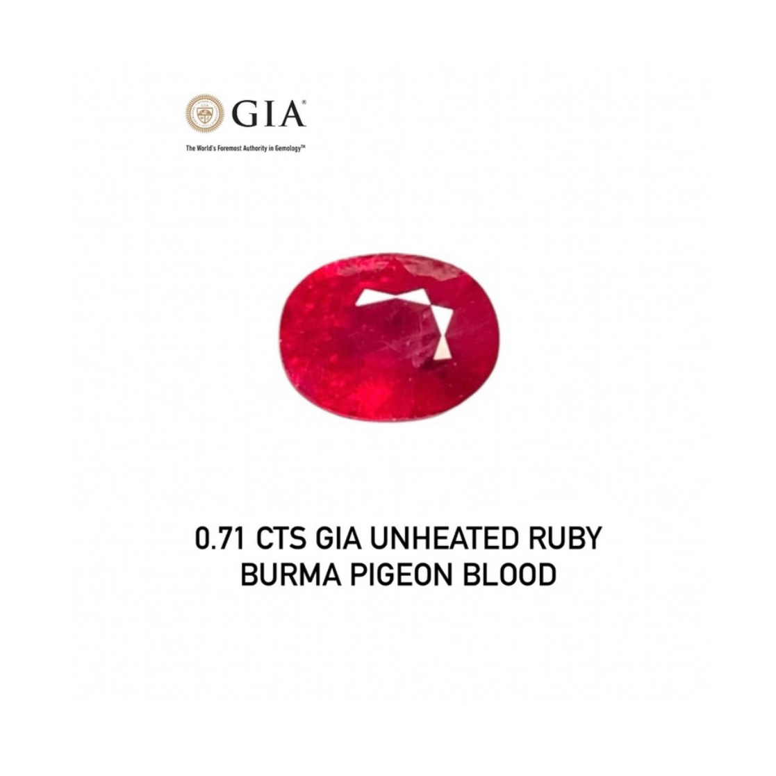 GIA天然缅甸无烧鸽血红红宝石0.71克拉裸石戒面拍卖级红宝石