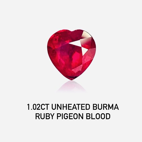 AIGS缅甸无烧鸽血红红宝1.02克拉