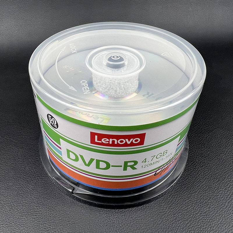 联想光盘 办公系列DVD-R空白光盘DVD刻录盘16速4.7GB视频刻录光碟