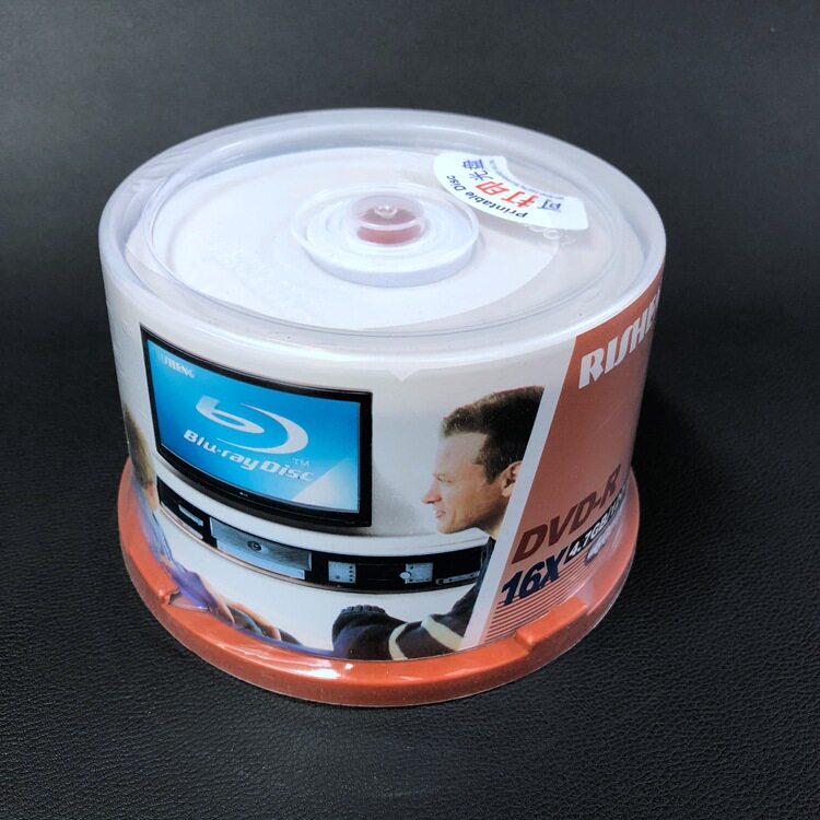 日胜光盘 DVD-R 可打印光盘4.7g 刻录盘 空白光盘 16X 50片 空碟