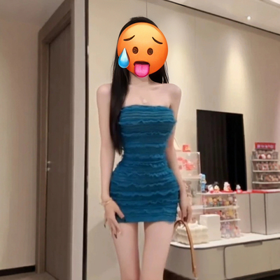 蹦迪辣妹性感抹胸包臀连衣裙短裙春夏巨辣凸显身材修身内搭礼服裙